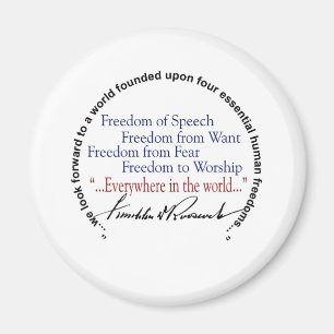 Íman Tributo das liberdades do FDR quatro