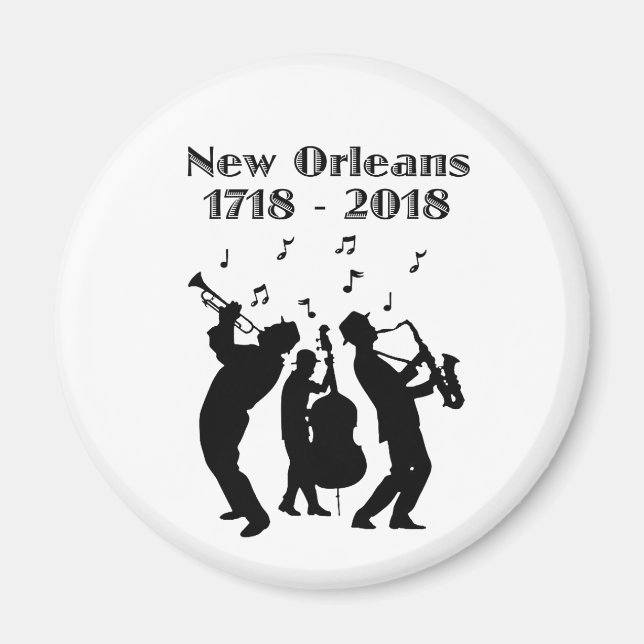Íman Tricentenário histórico de Nova Orleans (Frente)
