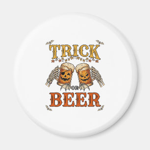 Íman Trick Or Beer Halloween Caneca Abóbora Mãos de Esq