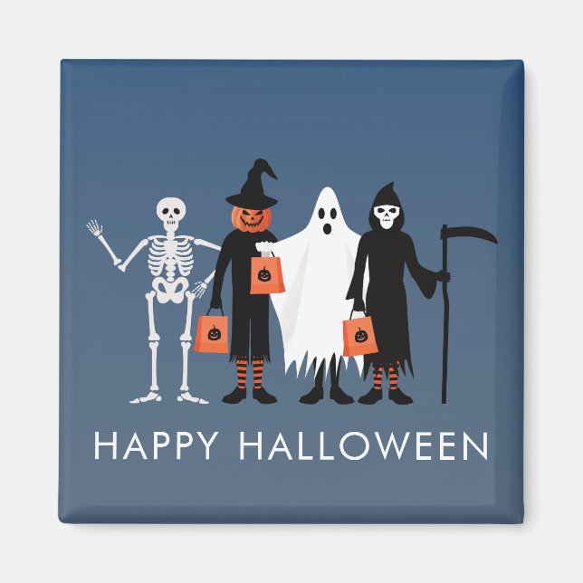 Íman Trick or Treaters Halloween (Frente)