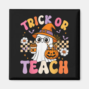 Íman Trick Ou Ensine Café Fantasma Cute Pumpkins Hallow