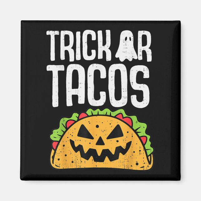 Íman Trick Ou Tacos Halloween Comidas Mexicanas (Frente)