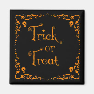Íman Trick ou Tratamento Laranja de Abóbora Halloween