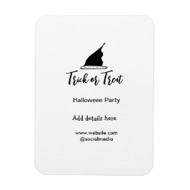 Íman Trick ou trate o chapéu preto do Halloween w