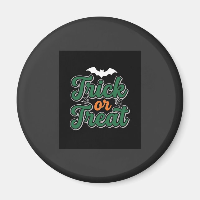 Íman Trick ou Treat do Halloween Morcego Design Web_1 (Frente)