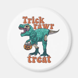 Íman Trick Rawr Treat Zombie T Rex Halloween Dinossaur