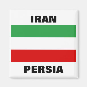 Íman Tricolor iraniano "IRÃ" e "PERSIA"