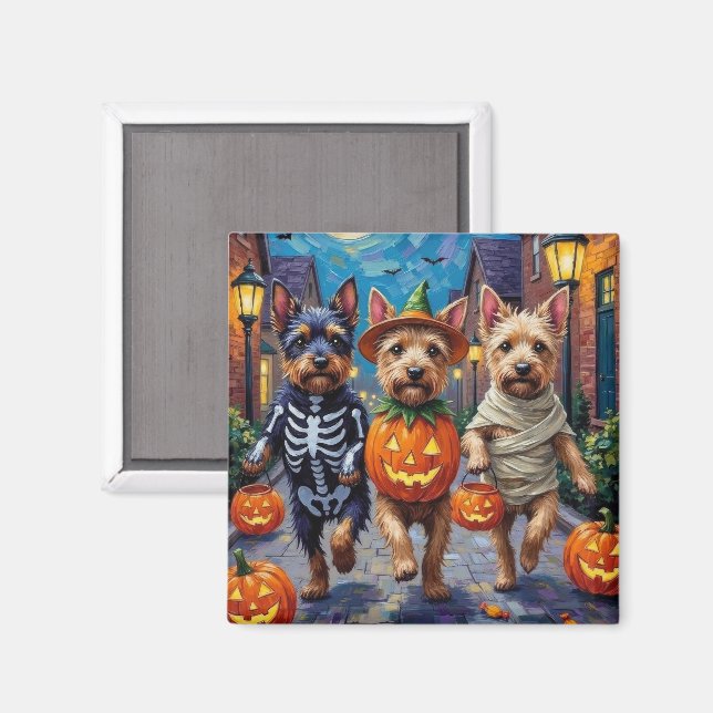 Íman Tricôni Terrier disfarce de Halloween (Front/Back)