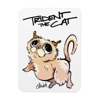 Íman Trident the Cat Illustrated Magnet 01