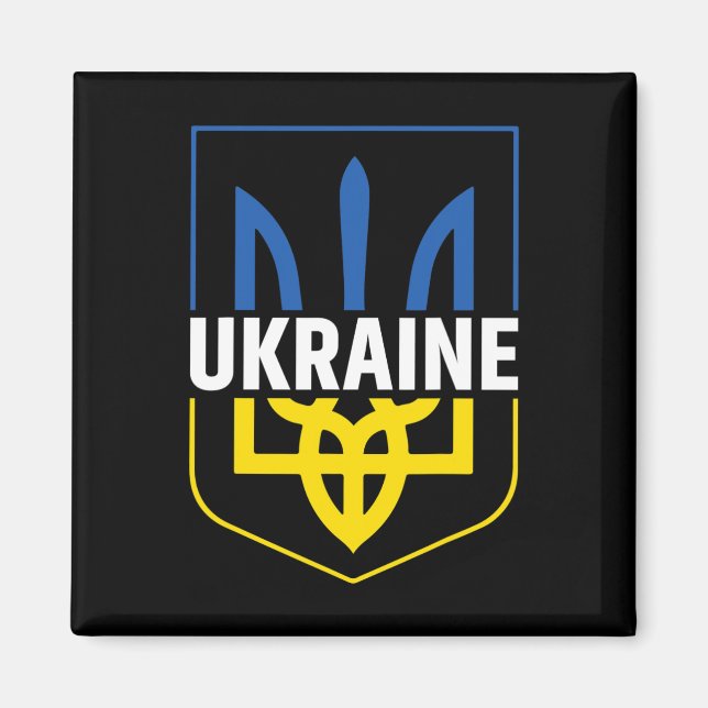 Íman Tridente da Ucrânia Orgulho Brasão de Armas Ucrani (Frente)