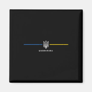 Íman Tridente Ucraniano Linhas Ukaine Tryzub Símbolo Ho