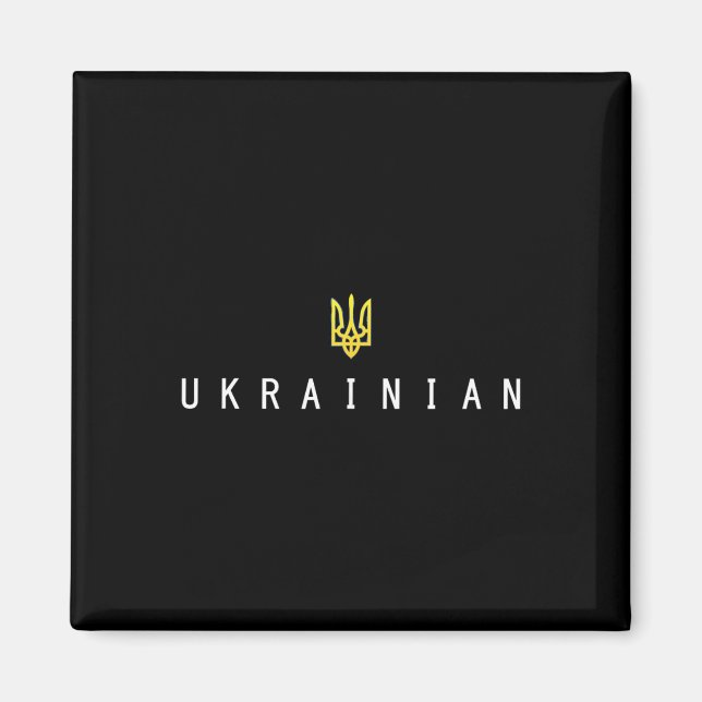 Íman Tridente Ucraniano Tryzub Zelensky Ucrânia Militar (Frente)