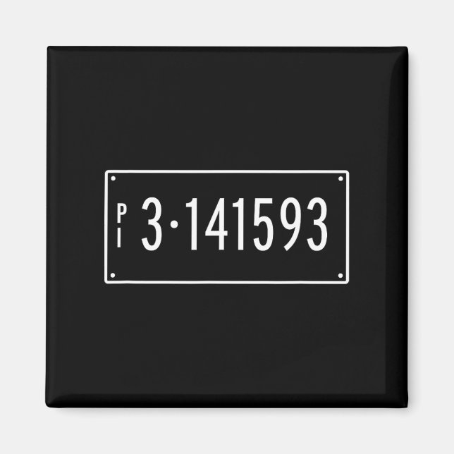 Íman Trigonometria Geométrica Da Placa Do Número Pi-Day (Frente)