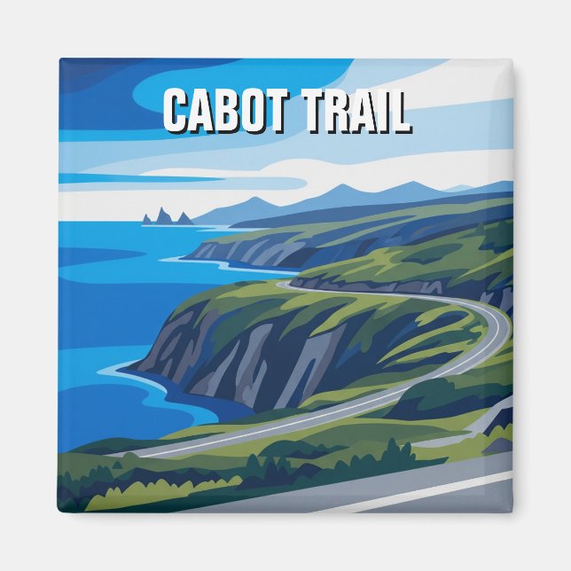 Íman Trilha Cabot Nova Scotia Canadá Viagem (Frente)