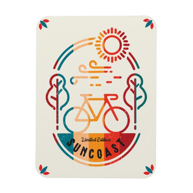 Íman Trilha de Bicicleta Retro-Costeira (Vertical)