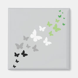 Íman Trilha de Borboleta do Orgulho Aromântico