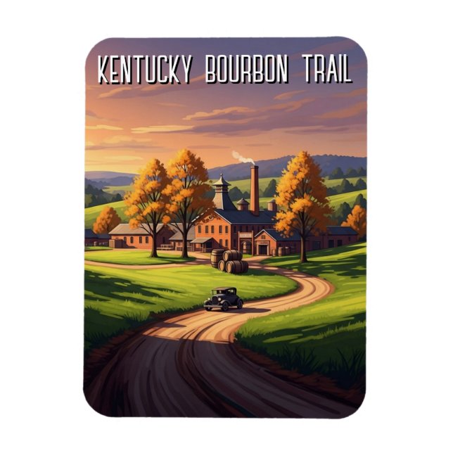 Íman Trilha de Viagem do Kentucky Bourbon (Vertical)