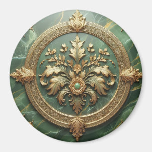 Íman Trilha Dourada de Marble Verde