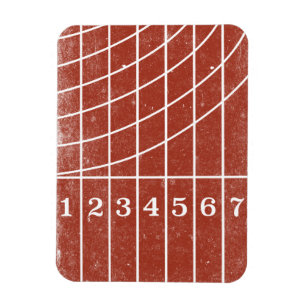 Íman Trilha Running vermelha ímã afligido do estilo