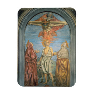 Íman Trindade santamente com St Jerome (fresco)