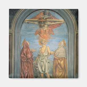 Íman Trindade santamente com St Jerome (fresco)