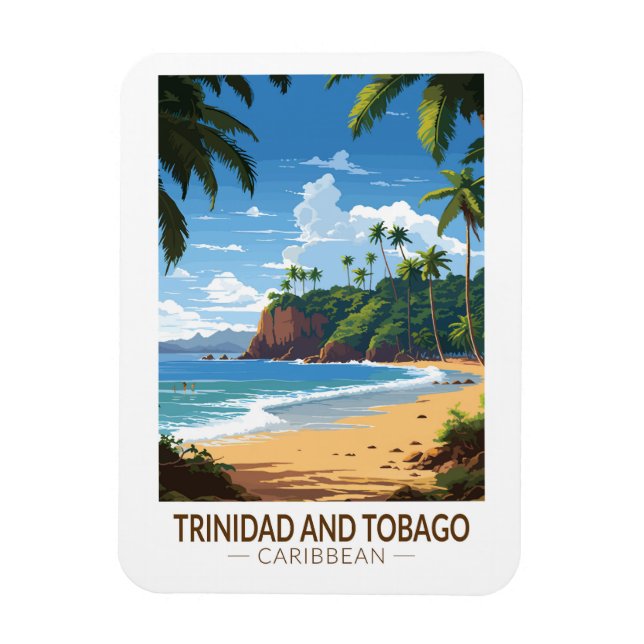Íman Trinidad e Tobago Caribe a arte Viagem (Vertical)