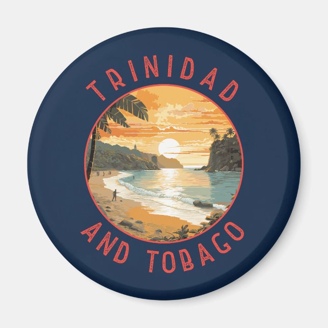 Íman Trinidad e Tobago Caribe o Círculo em Dor (Frente)