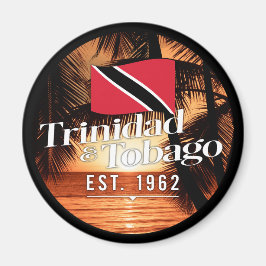 Íman "Trinidad e Tobago Est. Sunset De 1962" Com Sinali