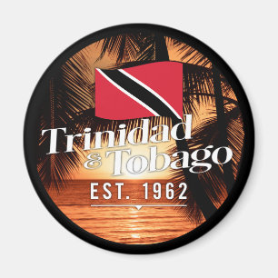 Íman "Trinidad e Tobago Est. Sunset De 1962" Com Sinali