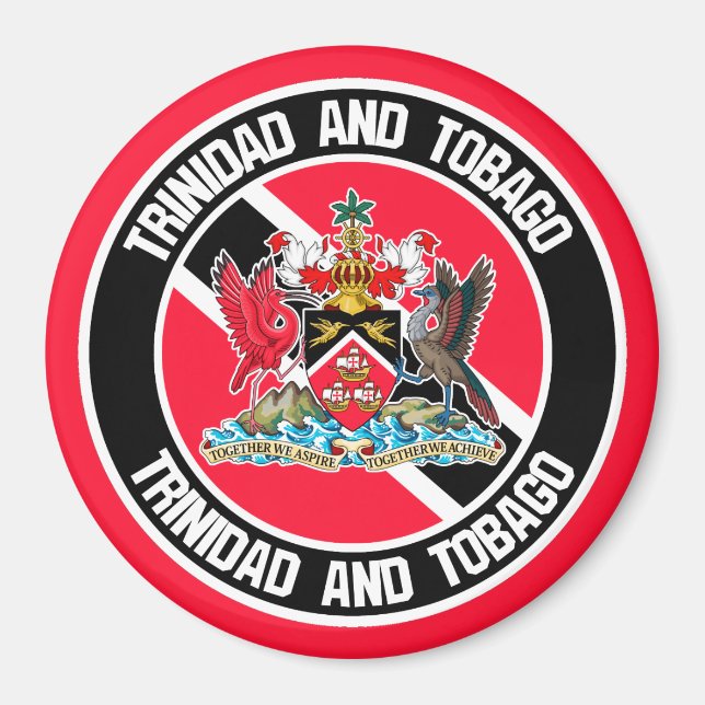 Íman Trinidad e Tobago Round Emblem (Frente)