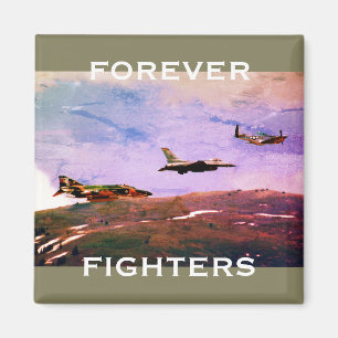 Íman Trio "Forever Fighters" de Aeronaves de Combate do