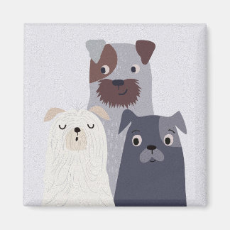 Íman Trio Whimsical de cães