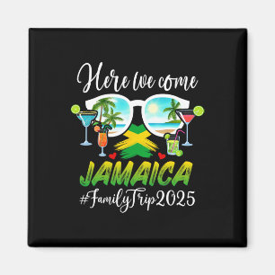 Íman Trip da Família Funny Matching Jamaica 2025 Black 