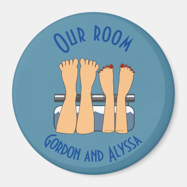 Íman Trip Funny Feet Cruise Ship Stateroom Door Marker (Frente)