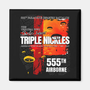 Íman Triple Nickles 555º Batalhão de Paraquedistas Smok