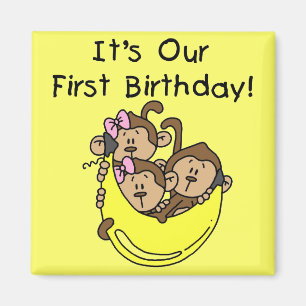 Íman Triplets 1rua - Duas Meninas Um Camiseta e present