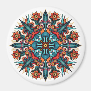 Íman Trippy Psychedelic Groovy Mushroom Mandala Eyes