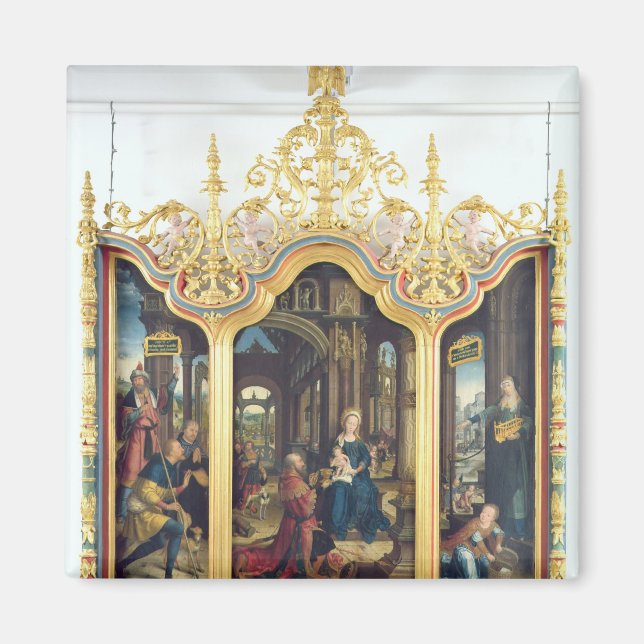 Íman Triptych da Adoração do Cristo (Frente)