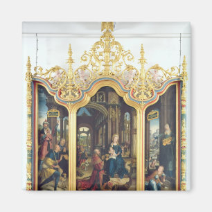 Íman Triptych da adoração do cristo infantil