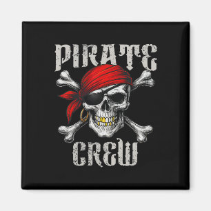 Íman Tripulação Pirata Jolly Roger Flag E Skull Crossbo