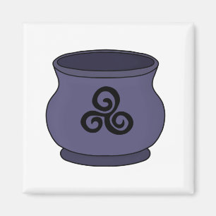 Íman Triskele Triskelion Triple Spiral Cauldron