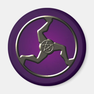 Íman Triskelion Pentagram Símbolos Antigos Roxo