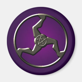Íman Triskelion Pentagrama Símbolos Antigos Roxo