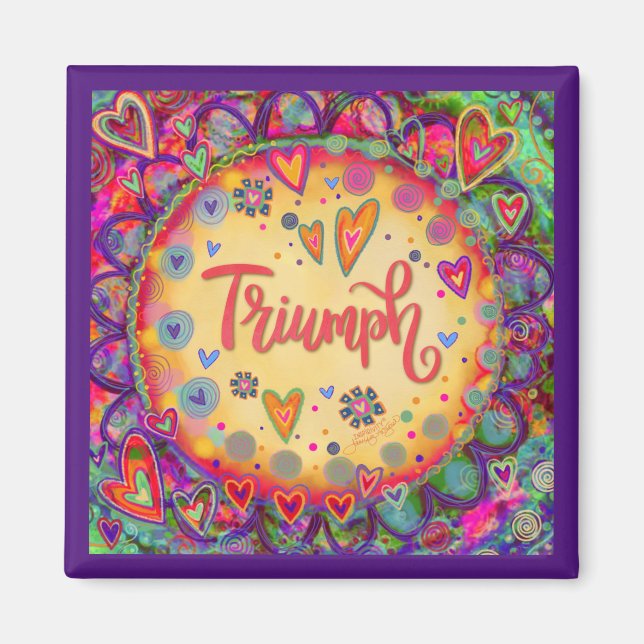 Íman Triumph Heart Bonito Diversão Purple Inspirivity (Frente)