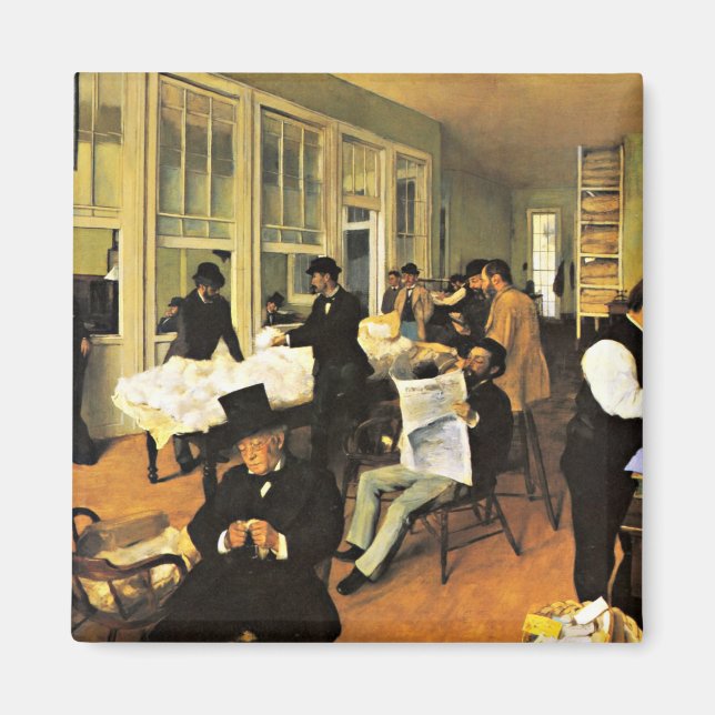 Íman Troca de Algodão - Edgar Degas trabalho de arte (Frente)