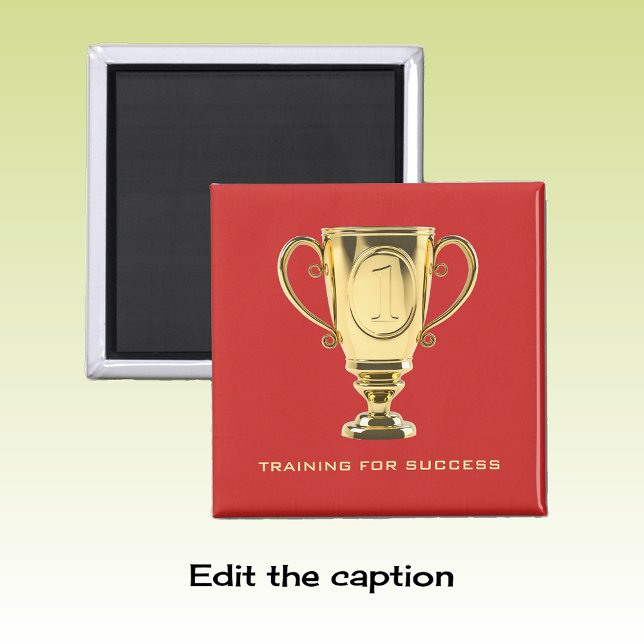 Íman Troféu de ouro de sucesso de treinamento vermelho (Criador carregado)