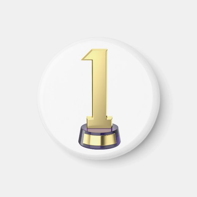 Íman troféu número um Dourado (Frente)