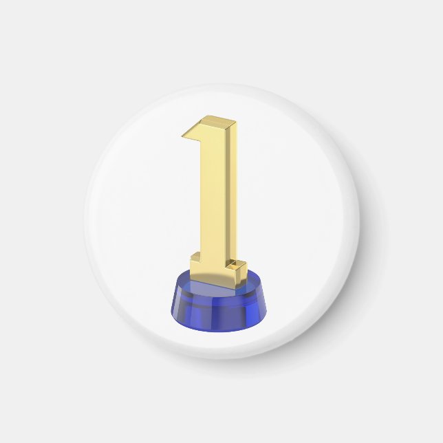Íman troféu número um Dourado (Frente)