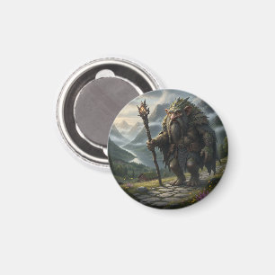 Íman Troll de Montanha Norueguês - Arte Folclórica
