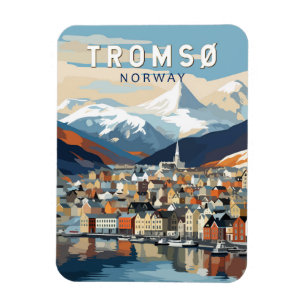 Íman Tromso Norway Viagem Art Vintage